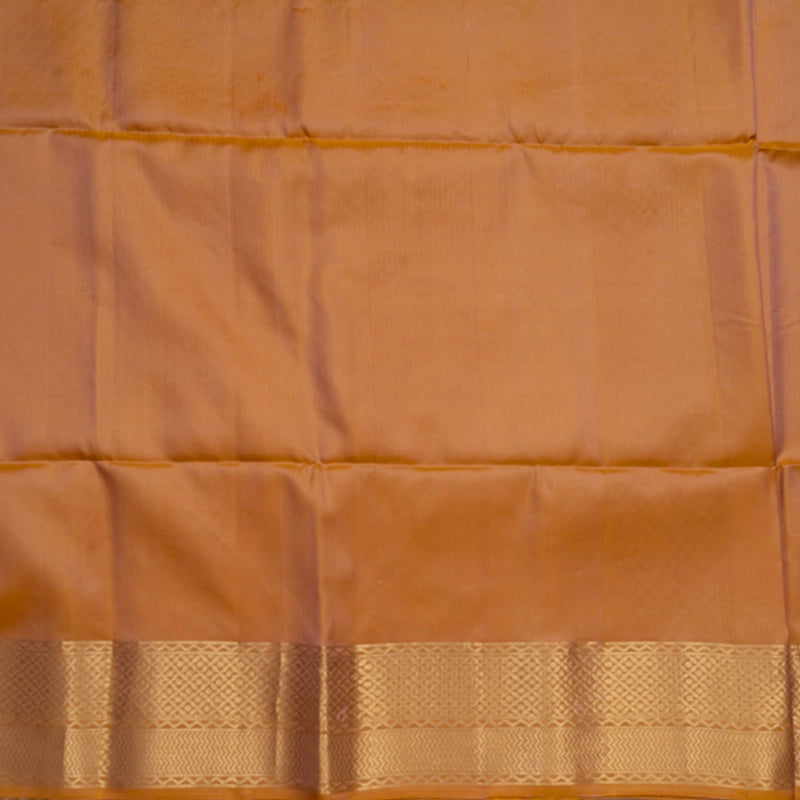 Hayagrivas Yellowish-Peach Handloom Soft Silk Saree KSBE85A45-1