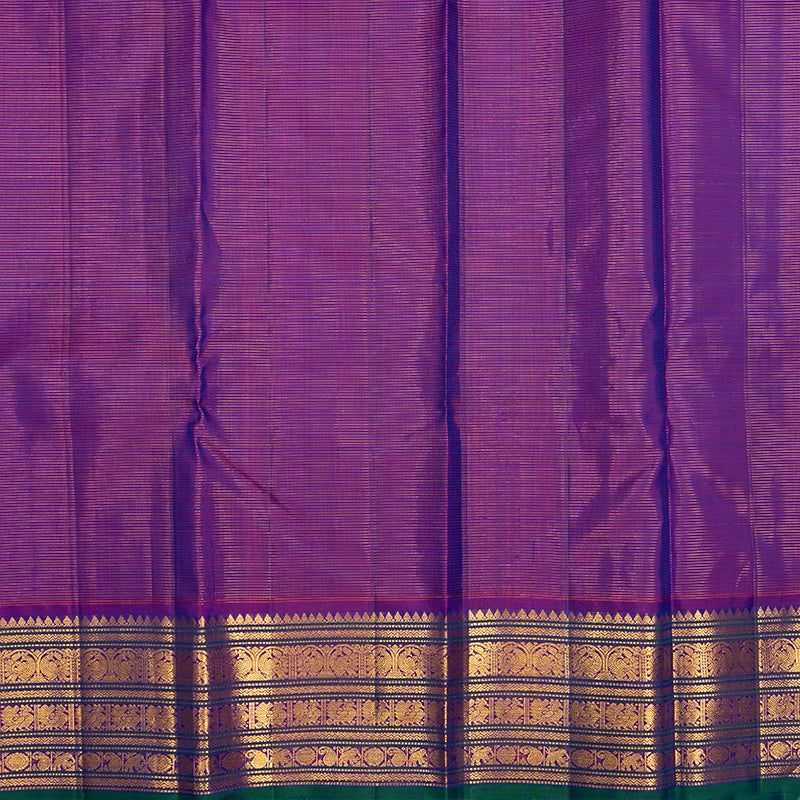 Hayagrivas Handloom Mayilkazhuthu Kanjivaram Silk Saree with Purple Border KBF466F5-1