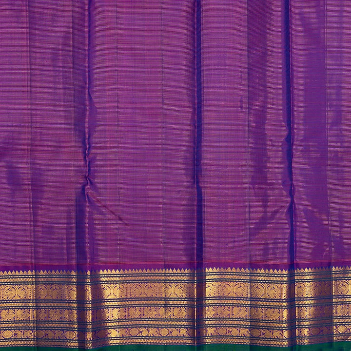 Hayagrivas Handloom Mayilkazhuthu Kanjivaram Silk Saree with Purple Border KBF466F5-1