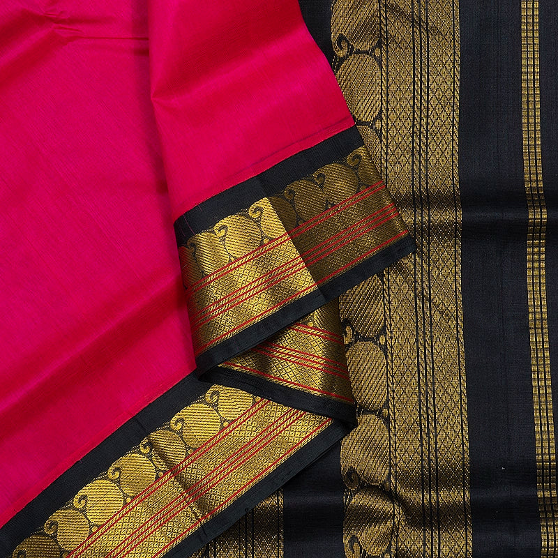 Hayagrivas Rani Pink Pure Silk Cotton Saree SSCBF34D1-18