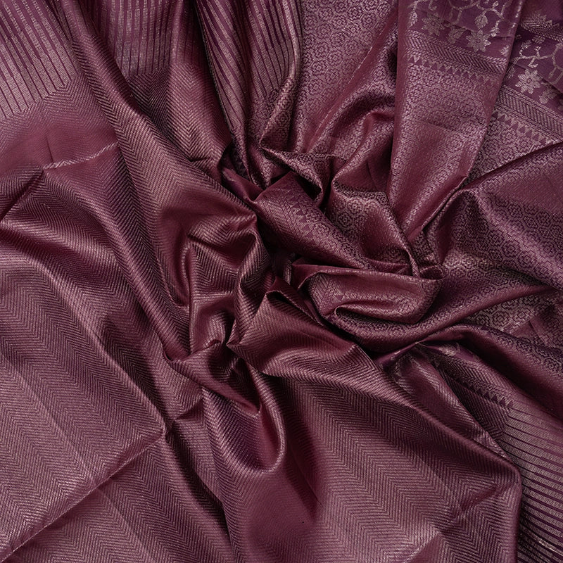 Hayagrivas Dark Mauve Handloom Soft Silk Saree KBF536G2-21