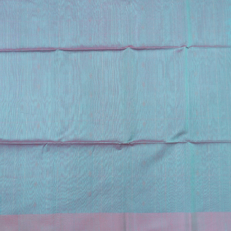 Hayagrivas Cyan Blue Kora Silk Cotton Saree KSBE92A10-14