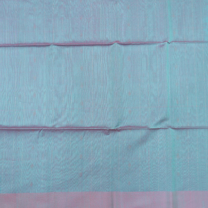 Hayagrivas Cyan Blue Kora Silk Cotton Saree KSBE92A10-14