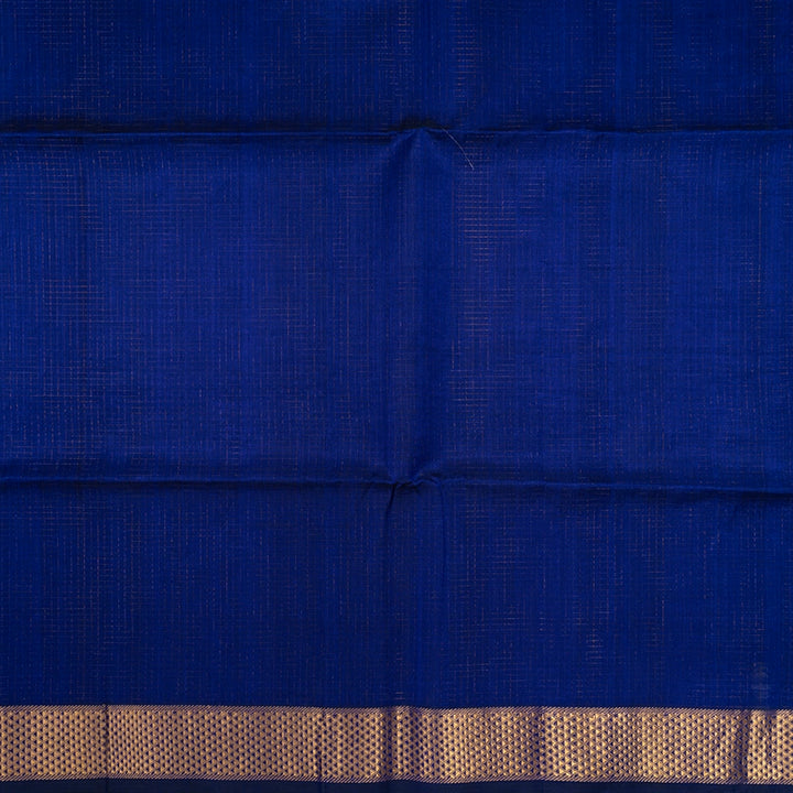 Hayagrivas Purplish-Blue Kora Silk Cotton Saree SSCBF14D6-10