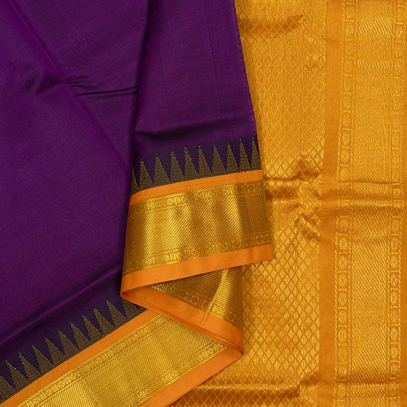 Hayagrivas Purple Pure Silk Cotton Saree SSCBF34D3-47