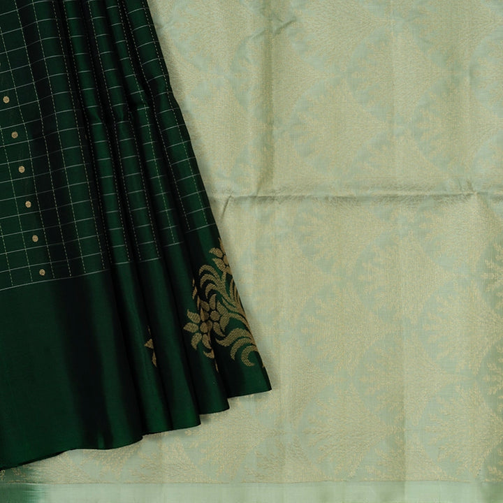 Hayagrivas Bottle Green Handloom Soft Silk Saree KBF535G5-9