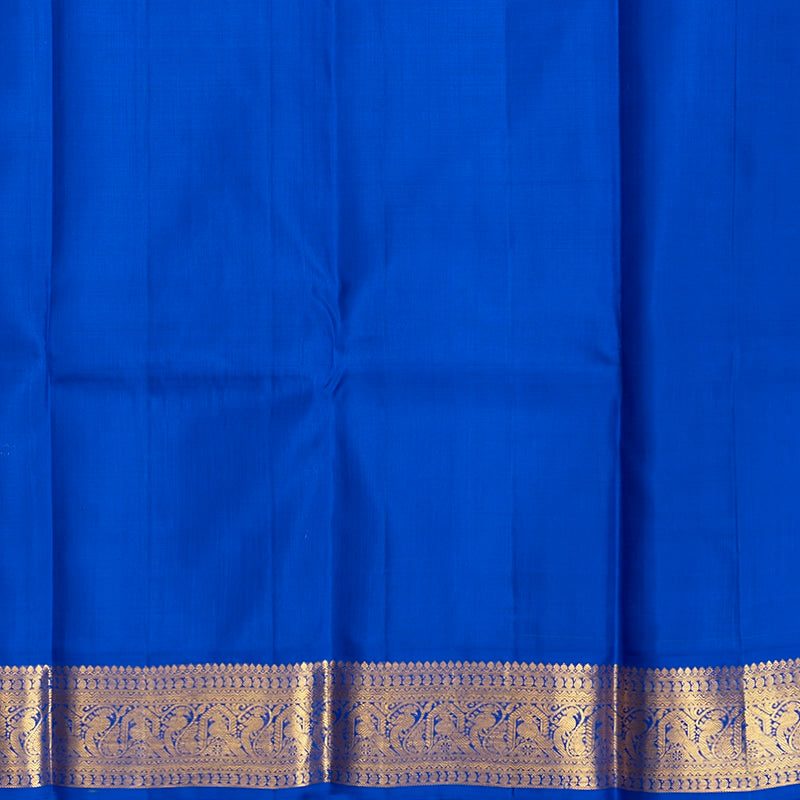 Hayagrivas Handloom Fluorescent Green Kanjivaram Silk Saree with Ms Blue Border KBF203E4-1