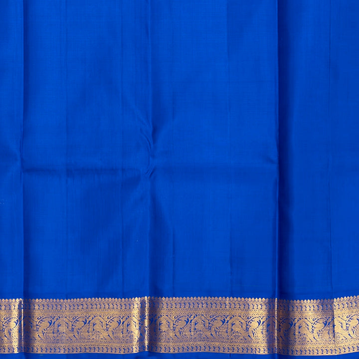 Hayagrivas Handloom Fluorescent Green Kanjivaram Silk Saree with Ms Blue Border KBF203E4-1
