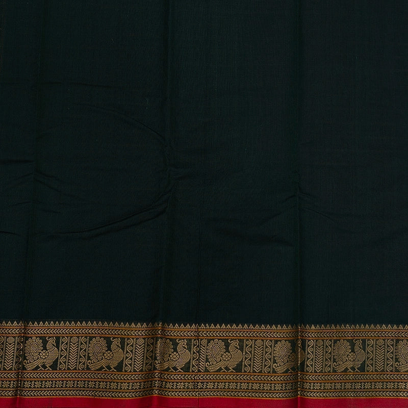 Hayagrivas Bottle Green Handloom Kanchi Cotton Saree SSCBF66E6-7