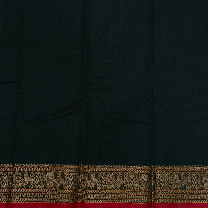 Hayagrivas Bottle Green Handloom Kanchi Cotton Saree SSCBF66E6-7