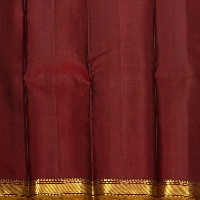 Hayagrivas Handloom Bottle Green Kanjivaram Silk Saree with Maroon Border KBE1474J4-4