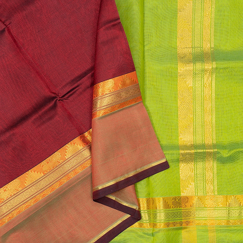 Hayagrivas Araku Maroon Pure Silk Cotton Saree SSCBF53E3-5