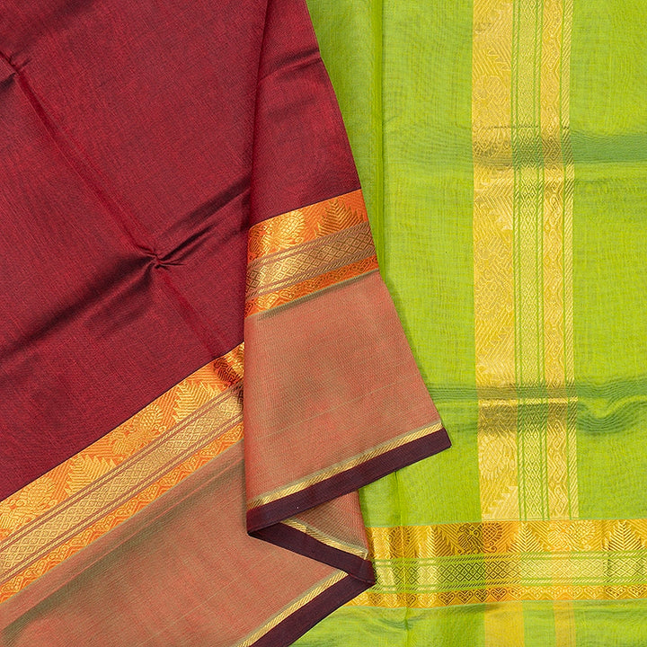 Hayagrivas Araku Maroon Pure Silk Cotton Saree SSCBF53E3-5