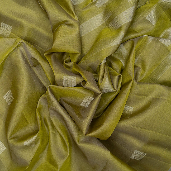 Hayagrivas Elaichi Green Handloom Soft Silk Saree KBE2101A1-1