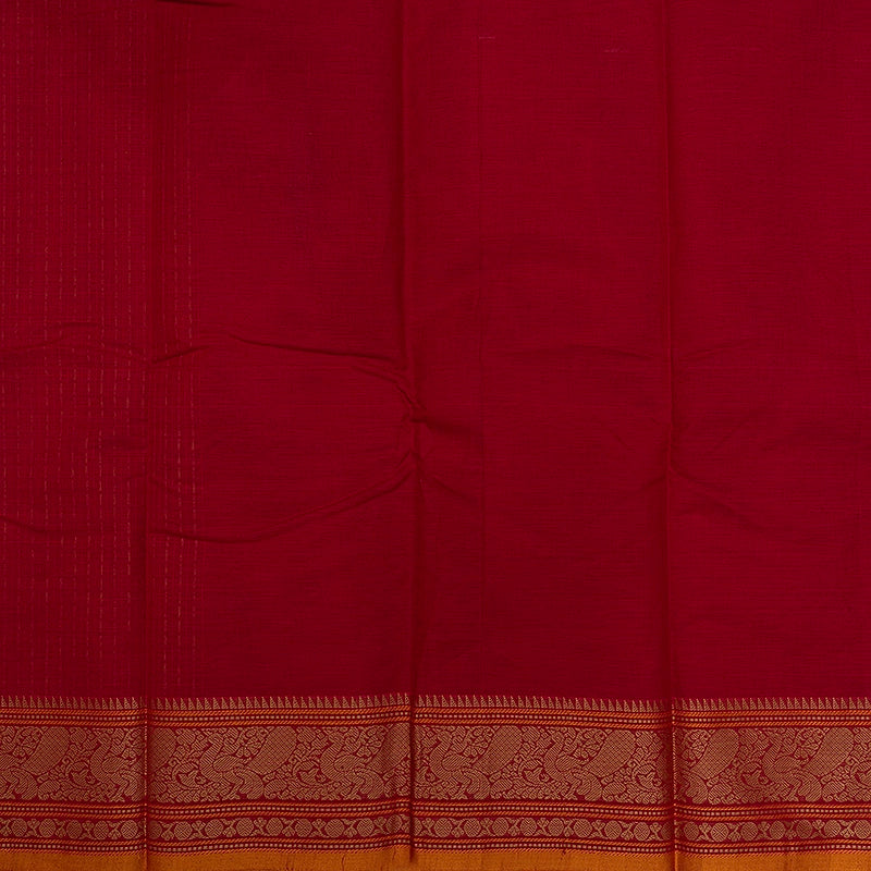Hayagrivas Red Handloom Kanchi Cotton Saree SSCBF66E4-13