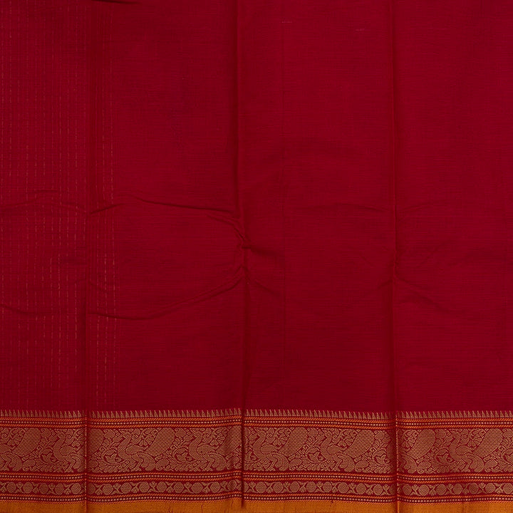 Hayagrivas Red Handloom Kanchi Cotton Saree SSCBF66E4-13