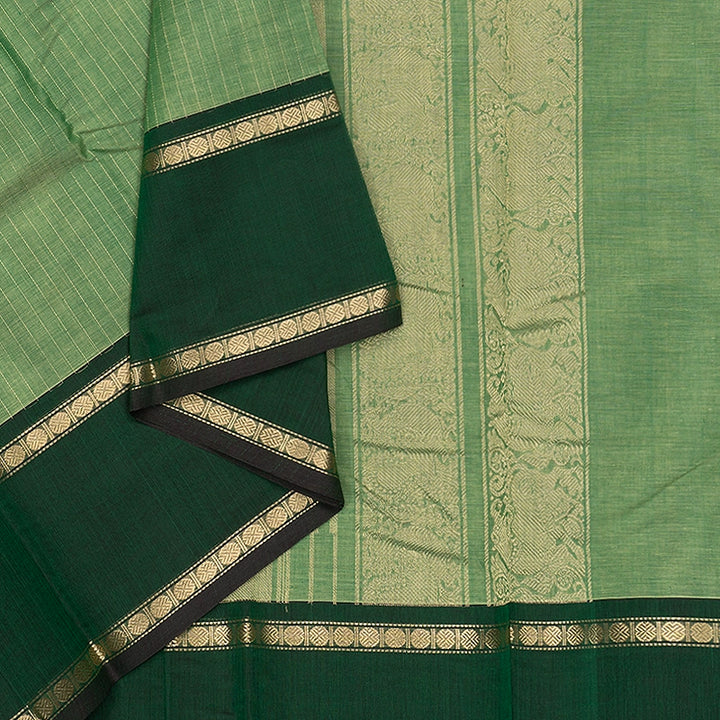 Hayagrivas Light Green Handloom Kanchi Cotton Saree SSCBF66E3-3