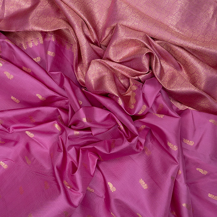 Hayagrivas Handloom Lotus Pink Kanjivaram Silk Saree KBF582G4-1