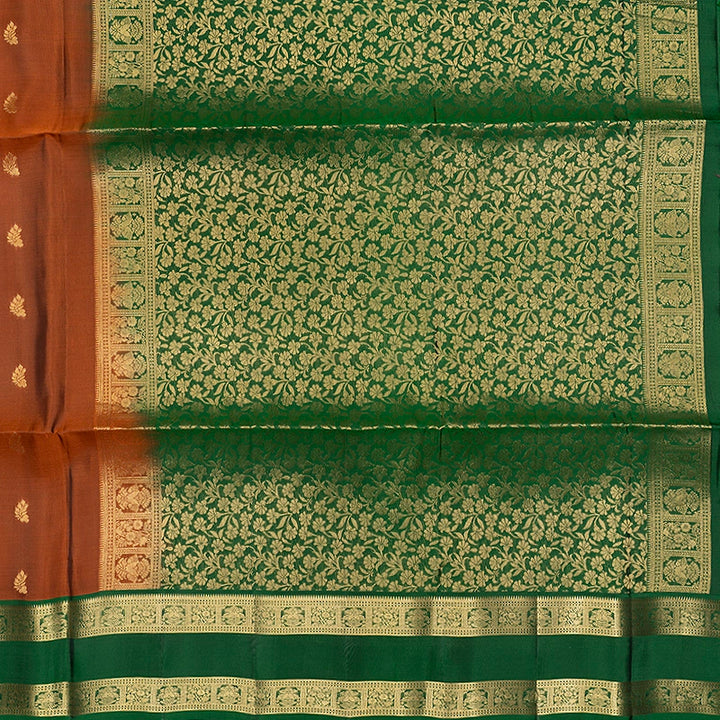 Hayagrivas Rust Orange Handloom Soft Silk Saree KBF1076I1-10