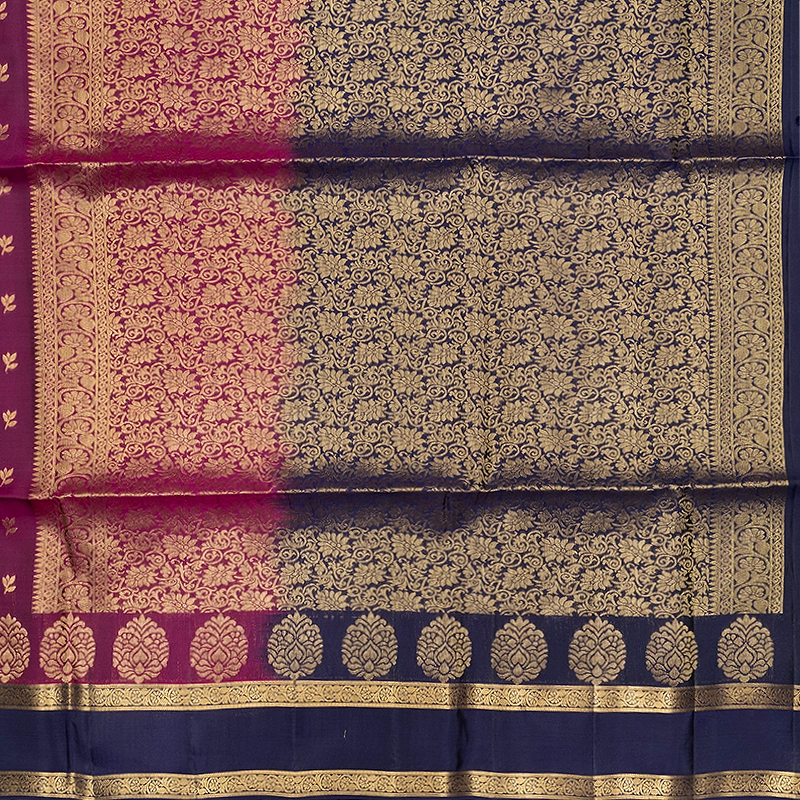 Hayagrivas Purple Handloom Soft Silk Saree KBF1076I1-9