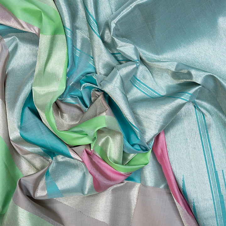 Hayagrivas Handloom Multicolour Kanjivaram Silk Saree KBF425F4-1