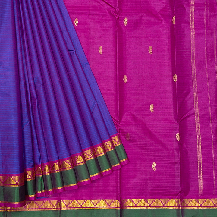 Hayagrivas Handloom Purple Kanjivaram Silk Saree KBF486F3-4