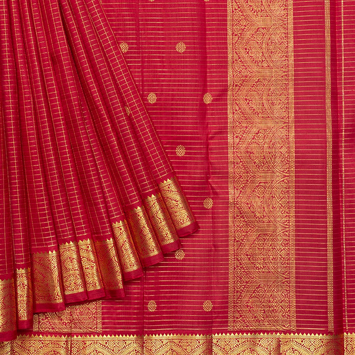 Hayagrivas Handloom Maroon Kanjivaram Silk Saree KBF496F6-1