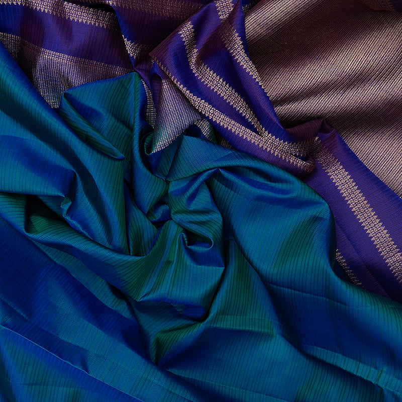 Hayagrivas Handloom Mayilkazhuthu Kanjivaram Silk Saree with Purple Border KBF500F3-6