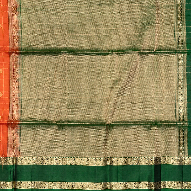 Hayagrivas Orange Handloom Soft Silk Saree KBF533G6-5