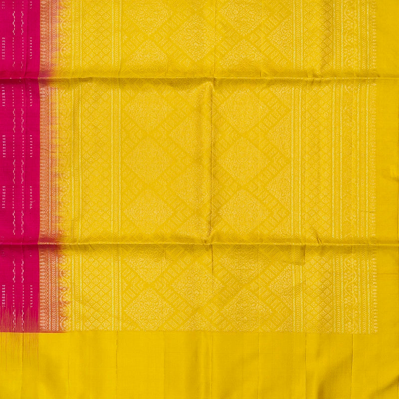 Hayagrivas Rani Pink Handloom Soft Silk Saree KBF534G19-2
