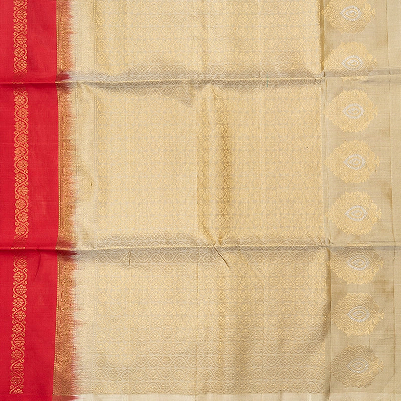 Hayagrivas Red Handloom Soft Silk Saree KBF535G2-17