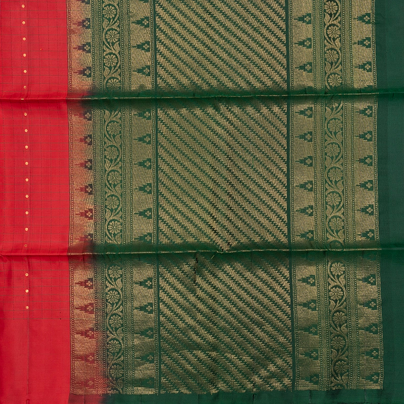 Hayagrivas Red Handloom Soft Silk Saree KBF535G5-1