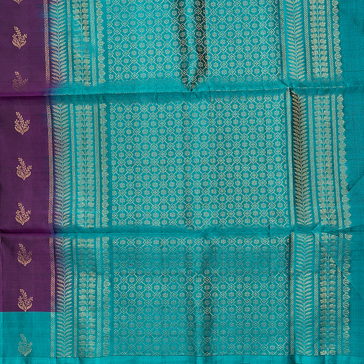Hayagrivas Purple Handloom Soft Silk Saree KBF535G7-2