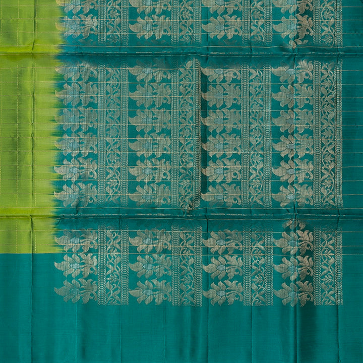 Hayagrivas Parrot Green Handloom Soft Silk Saree KBF547G1-22