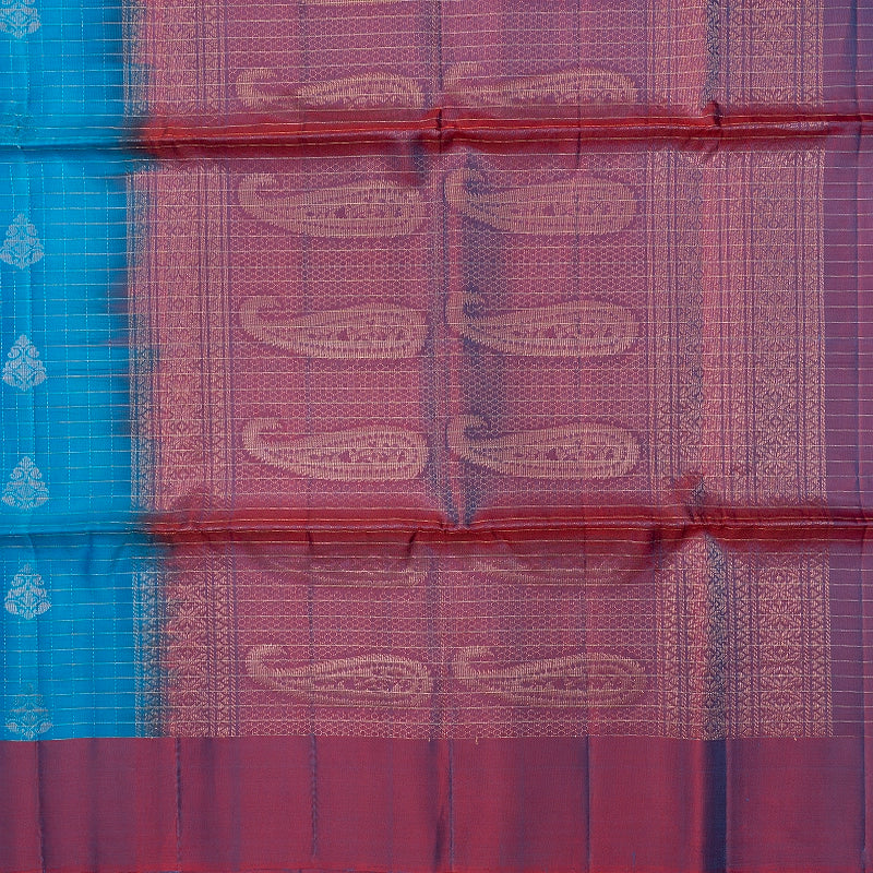 Hayagrivas Sky Blue Handloom Soft Silk Saree KBF547G1-31