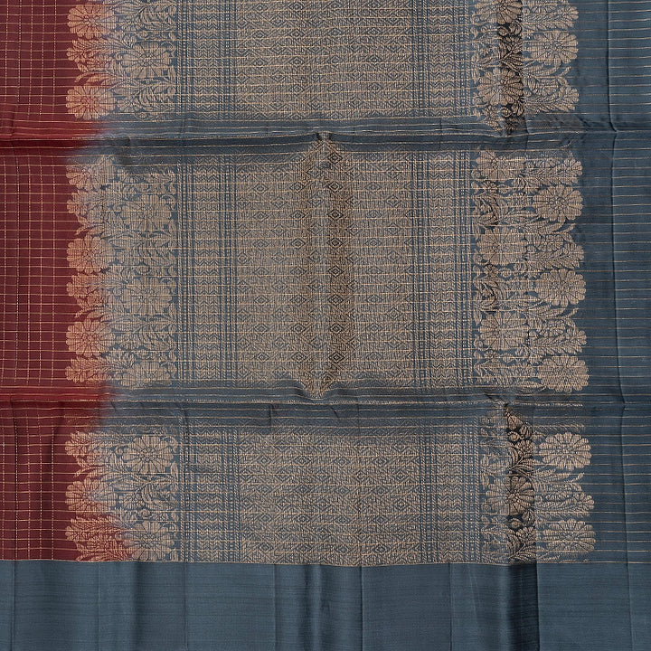 Hayagrivas Coffee Brown Handloom Soft Silk Saree KBF547G1-34