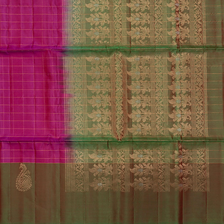 Hayagrivas Magenta Handloom Soft Silk Saree KBF547G1-37