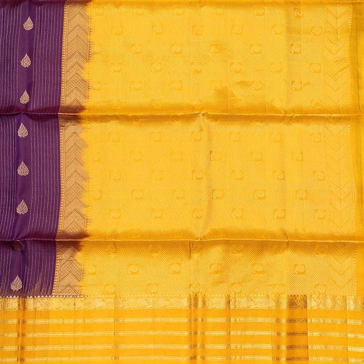Hayagrivas Purple Handloom Soft Silk Saree KBF549G1-10