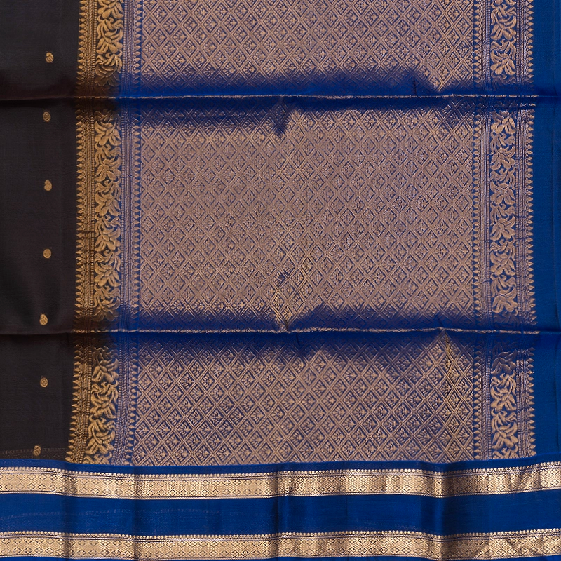 Hayagrivas Kanchana Brown Handloom Soft Silk Saree KBF550G1-9
