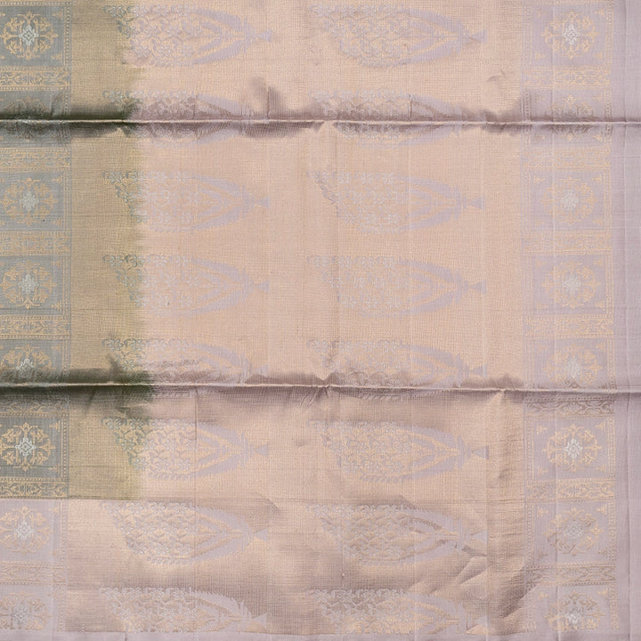 Hayagrivas Olive Green Handloom Soft Silk Saree KBF553G15-1