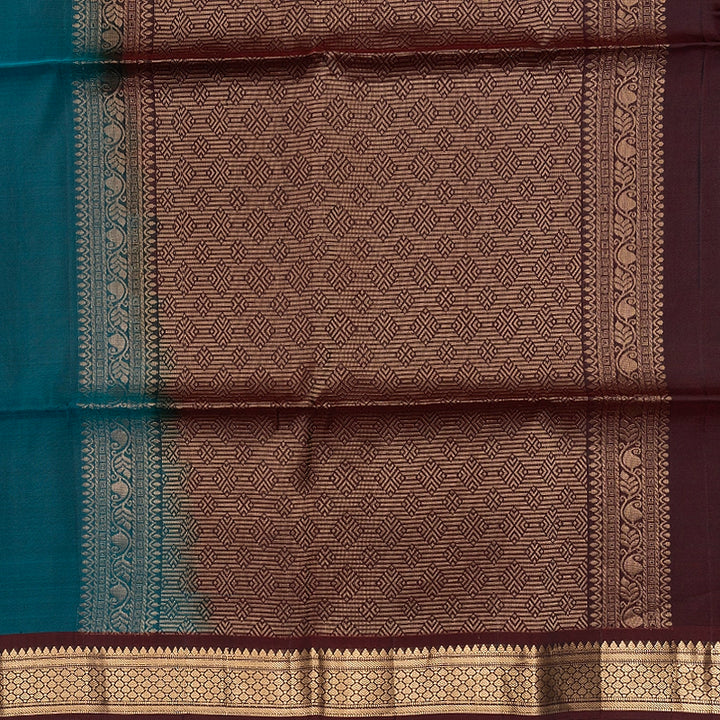 Hayagrivas Peacock Green Handloom Soft Silk Saree KBF555G1-17