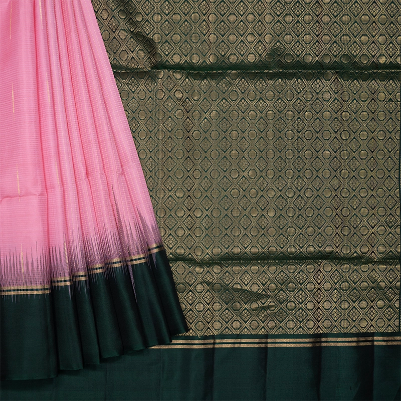 Hayagrivas Baby Pink Handloom Soft Silk Saree KBF566G4-5