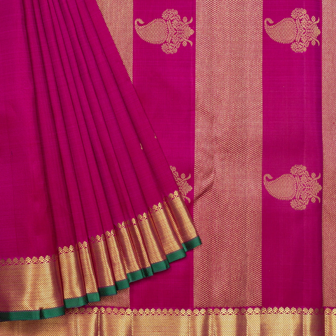 Hayagrivas Handloom Magenta Kanjivaram Silk Saree KBF742H6-1