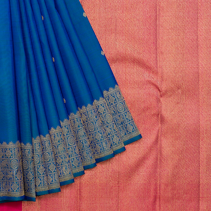 Hayagrivas Handloom Mayilkazhuthu Kanjivaram Silk Saree KBF742H8-1