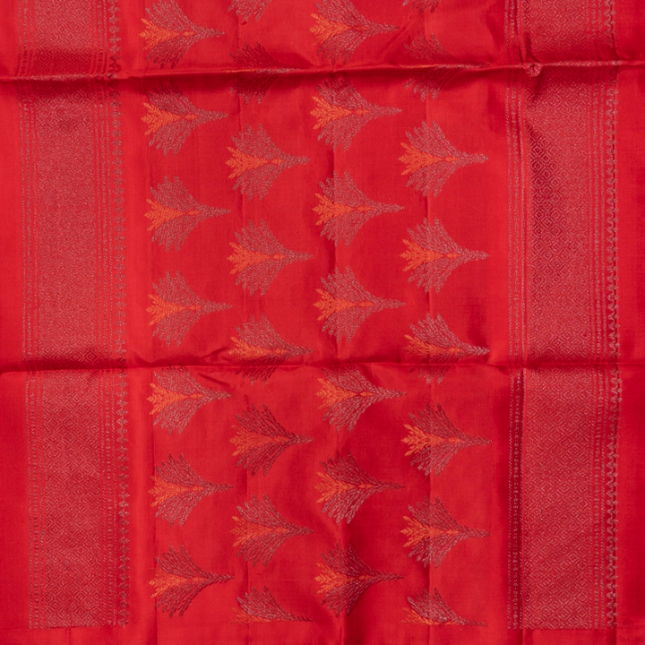 Hayagrivas Red Handloom Soft Silk Saree KBF863H3-1