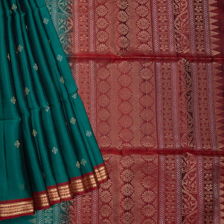 Hayagrivas Rama Green Handloom Soft Silk Saree KSBE91A3-15