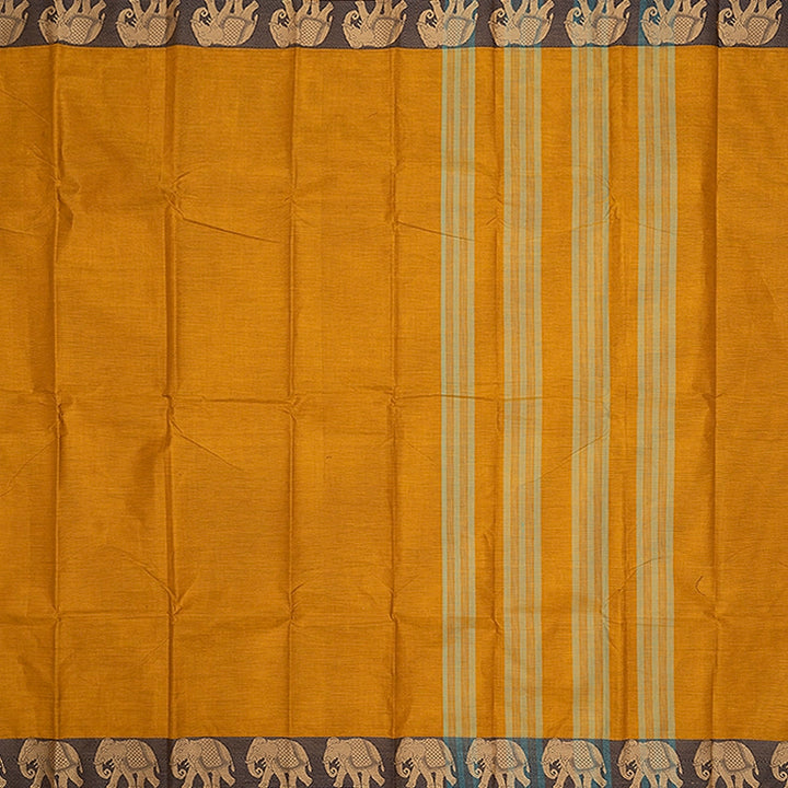 Hayagrivas Mustard Yellow Handloom Chettinad Cotton Saree SSCBF134H1-28
