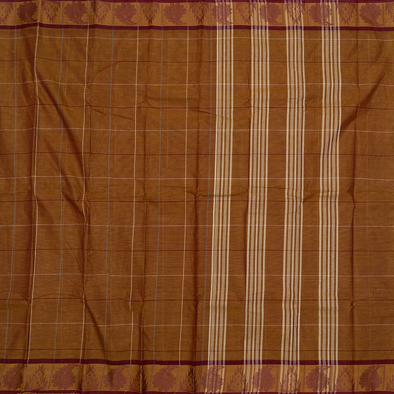 Hayagrivas Honey Mustard Handloom Chettinad Cotton Saree SSCBF134H2-14