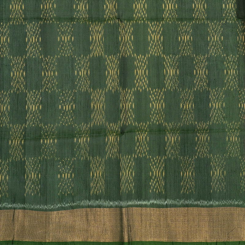Hayagrivas Red Ikkat Kora Silk Cotton Saree SSCBF155H2-3
