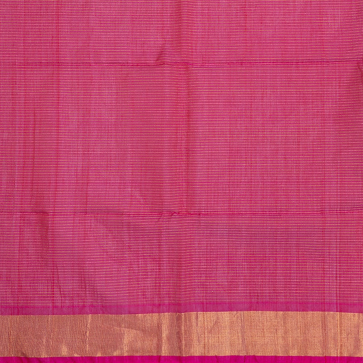 Hayagrivas Rust Orange Ikkat Kora Silk Cotton Saree SSCBF155H3-19